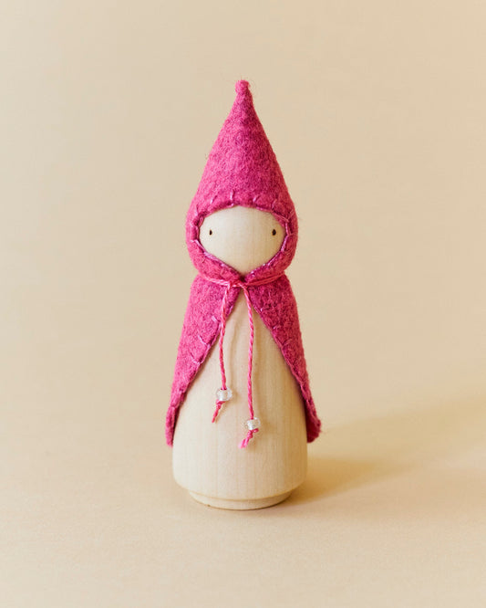 Pink Wooden Gnome