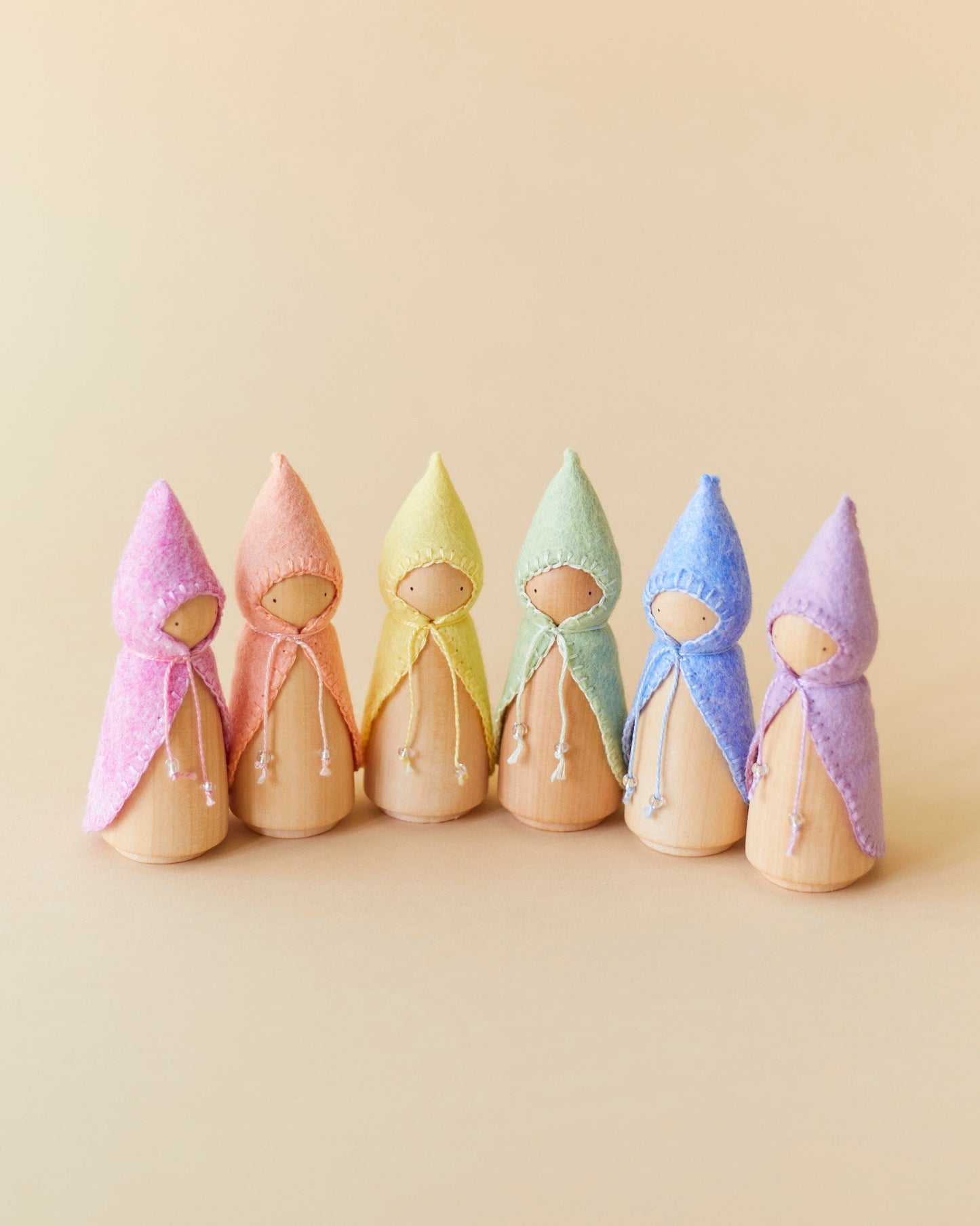Pastel Yellow Wooden Gnome