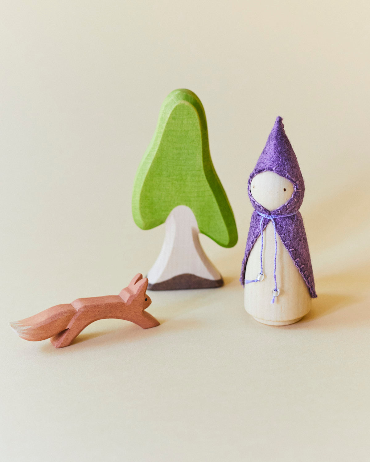 Purple Wooden Gnome