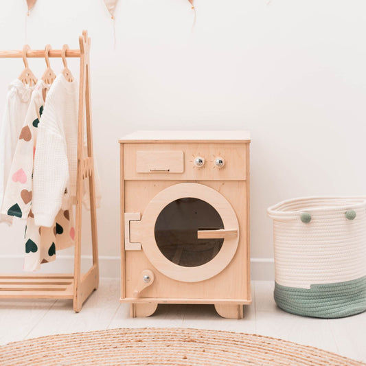 Natural Wooden Toy Washing Machine